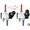 ZAWÓR PNEUMATYCZNY RĘCZNY 3/2 1/4 zwrotny bistabilny z zatrzaskiem blokada